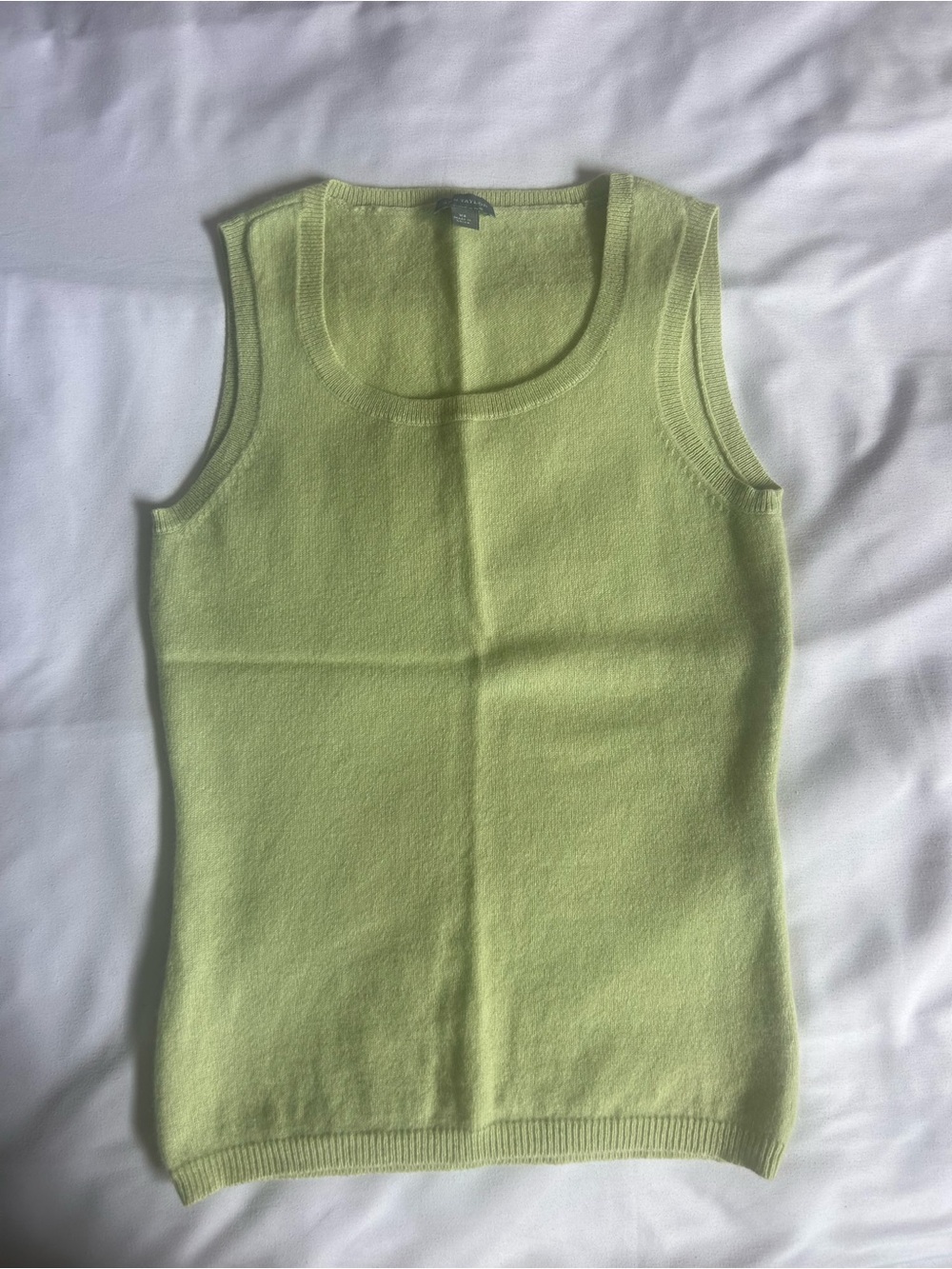 Ann Taylor Sleeveless Knit Tank - Pale Lime/Pastel Green Color
